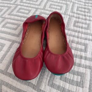 Tieks Red Leather Flats
